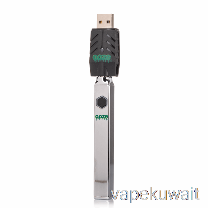 نظام Ooze Quad Flex Temp بطارية 500 مللي أمبير في الساعة Chrome Vape Pod